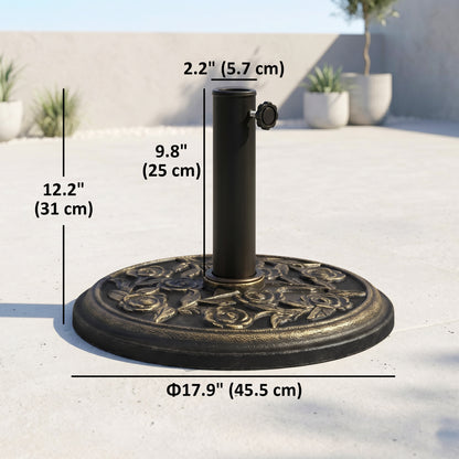 Socle de parasol en ciment rond 20 kg résistant