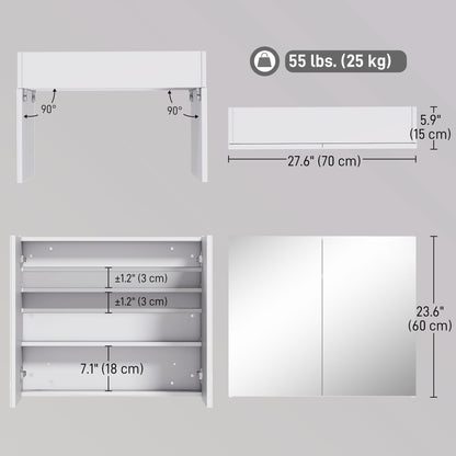 Armoire à pharmacie murale avec miroir