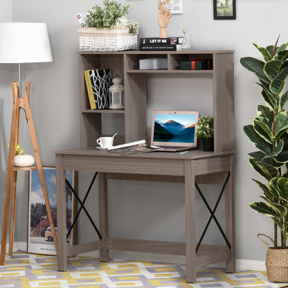 Bureau d'ordinateur avec huche de rangement