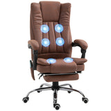 Fauteuil bureau massage vibrant repose-pieds rétractable
