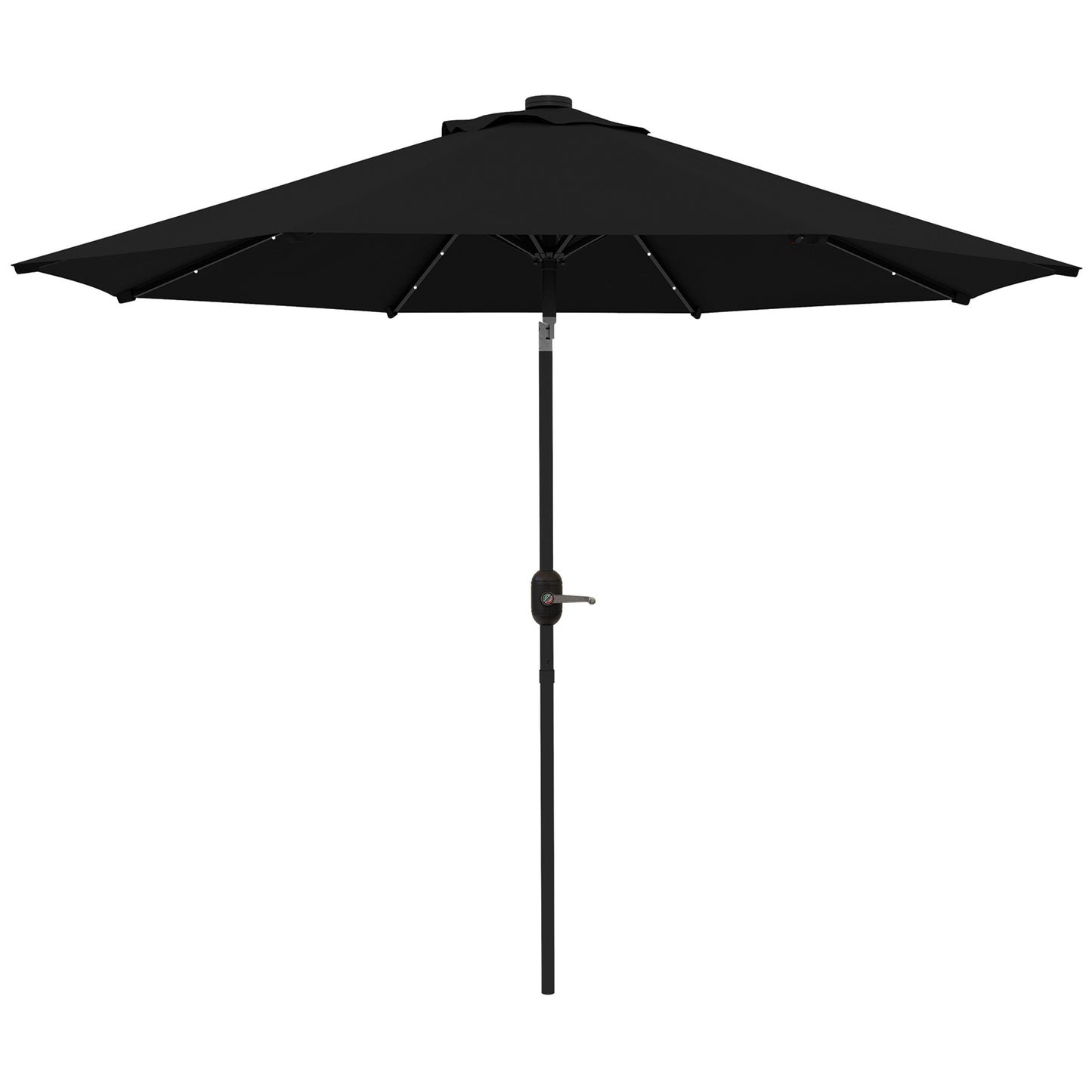 Parasol de patio solaire 24 DEL inclinable