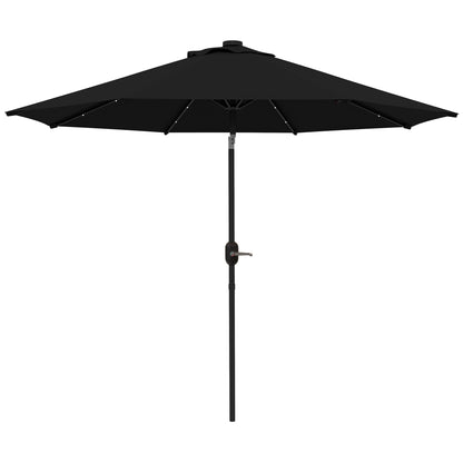 Parasol de patio solaire 24 DEL inclinable