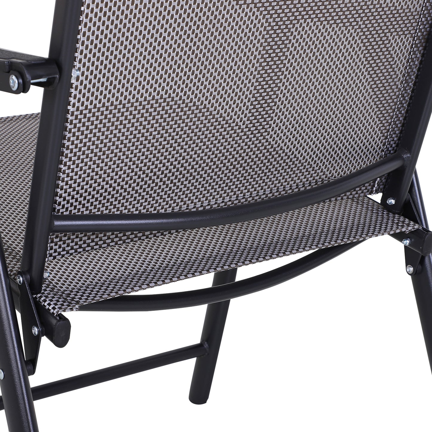 Chaises pliantes de patio avec accoudoirs lot de 2