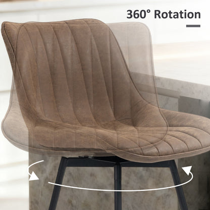 Tabourets de bar pivotants avec dossier et repose-pieds