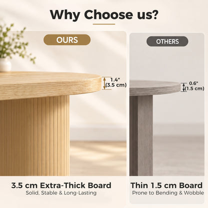 Table à manger rustique style fermette ovale bois