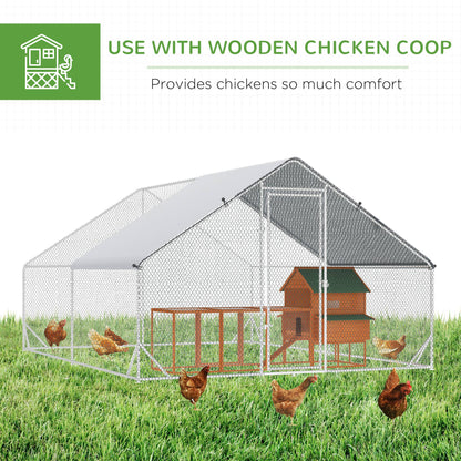 Enclos pour poules extérieur avec toit 3,0 x 4,0 x 2,0 m