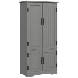 Armoire de rangement 4 portes avec tablettes ajustables
