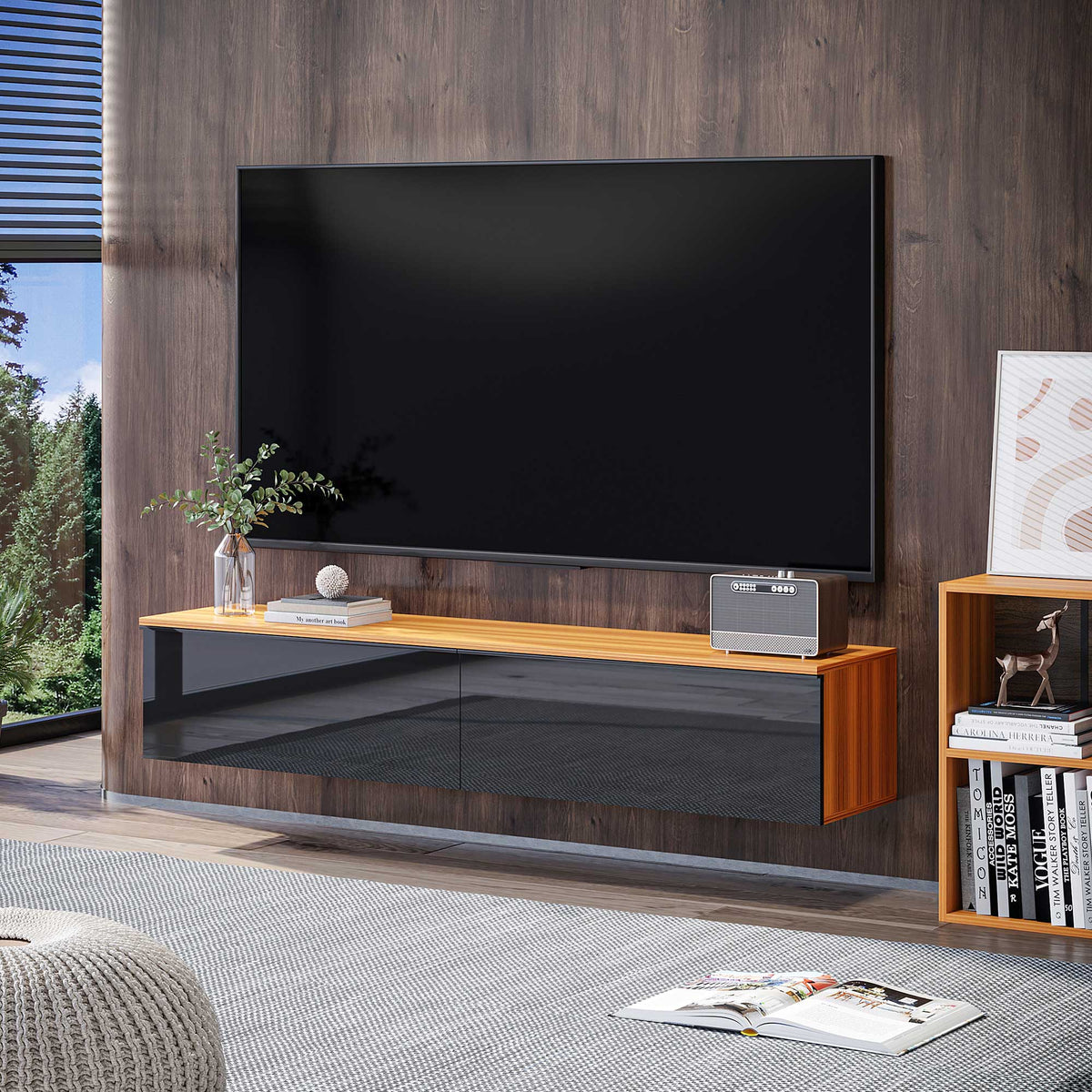 Meuble TV mural suspendu moderne
