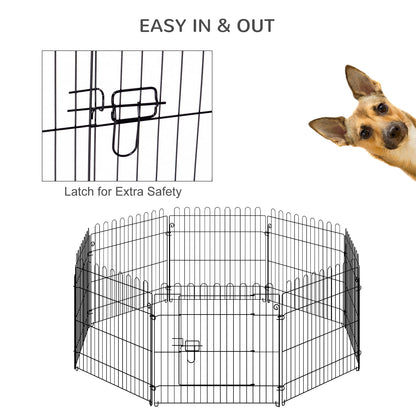 Parc pour chien octogonal 8 panneaux pliable