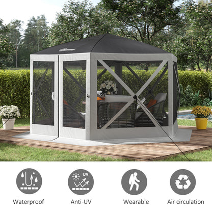Tente abri hexagonale automatique 366 x 366 cm