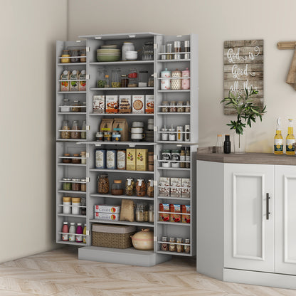 Armoire de cuisine 8 tablettes 4 portes