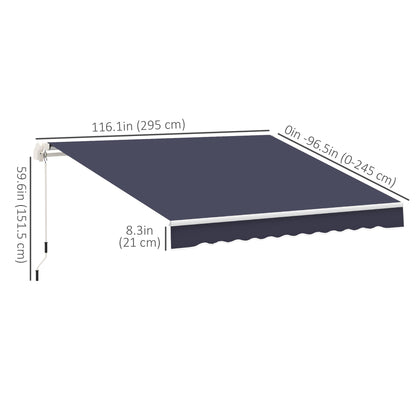 Auvent rétractable patio aluminum réglable