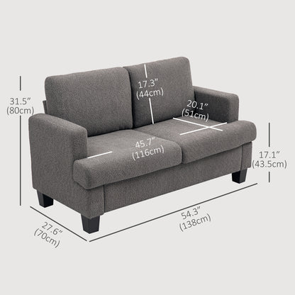 Sofa 2 places en chenille avec coussins lavables
