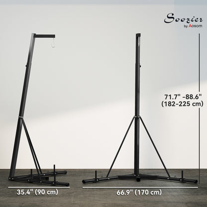 Support de sac de boxe pliable à hauteur réglable