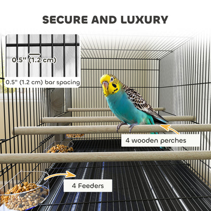 Grande cage à oiseaux pour perruches avec séparateur