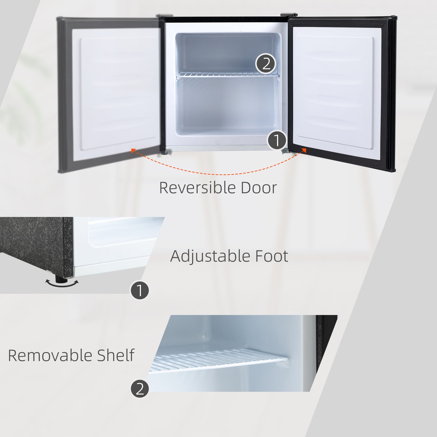 Congélateur compact vertical 1,1 pi³ avec porte réversible