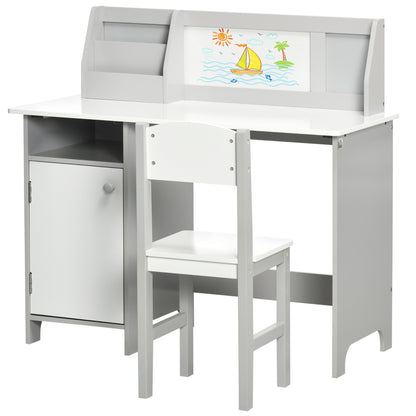 Ensemble bureau et chaise pour enfants avec tableau — Lot de 2