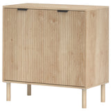 Armoire console avec portes et étagère ajustable — Chêne