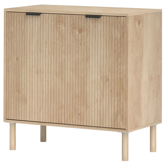 Armoire console avec portes et étagère ajustable — Chêne