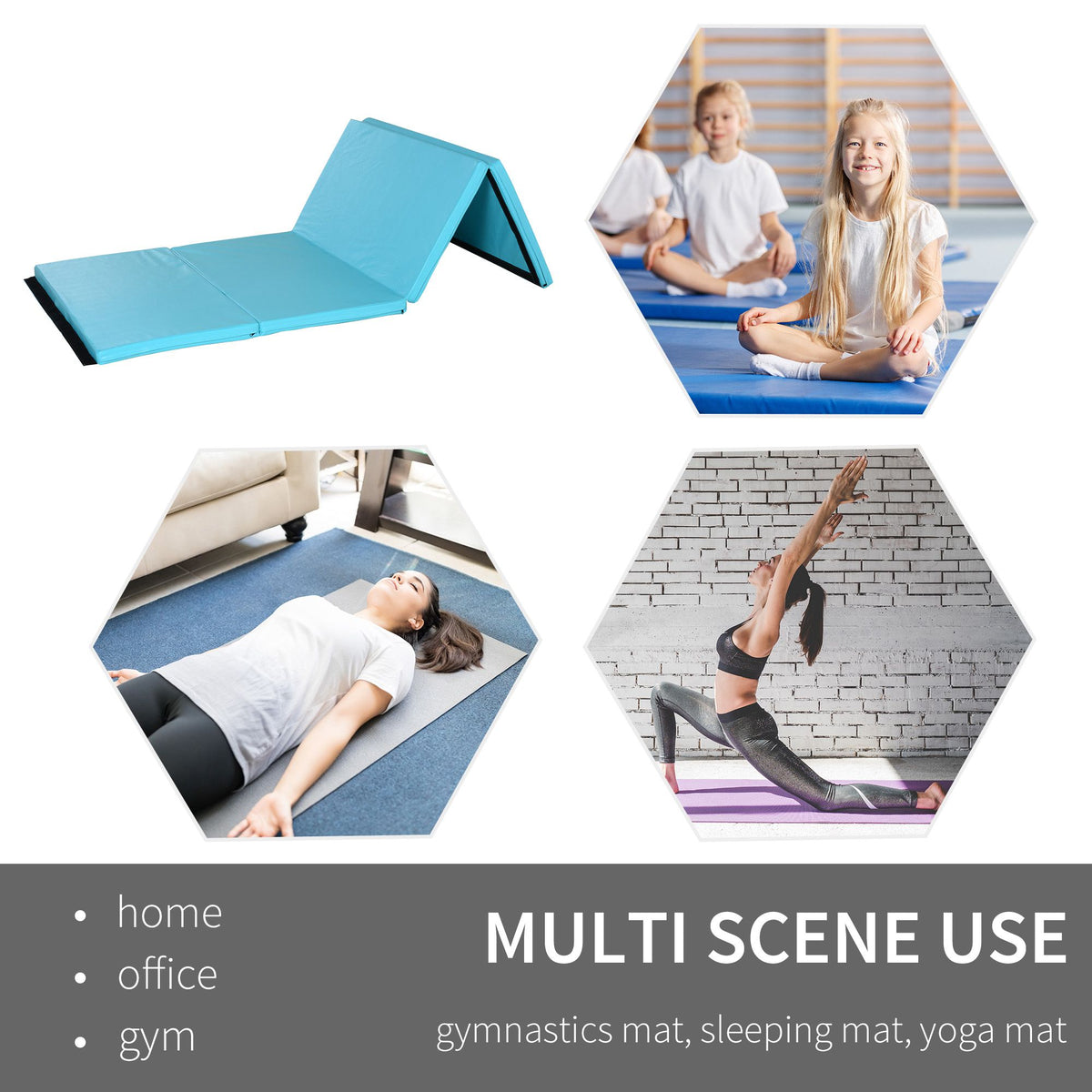 Tapis de gymnastique pliable en mousse