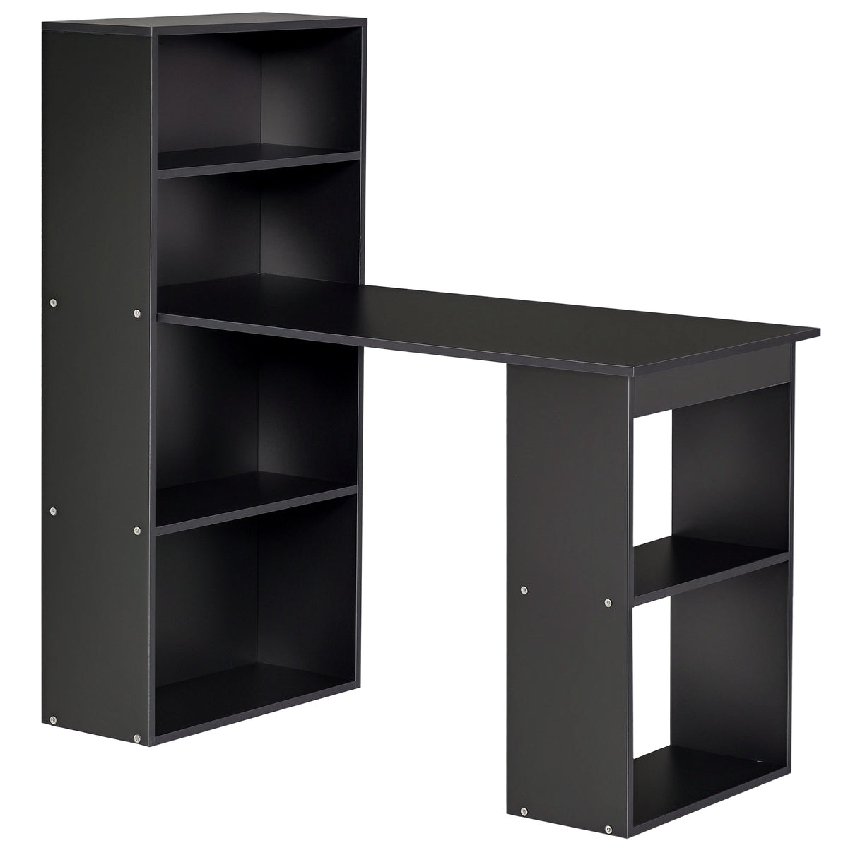 Bureau d'ordinateur avec bibliothèque intégrée 47 po