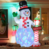 Bonhomme de neige gonflable de Noël lumineux