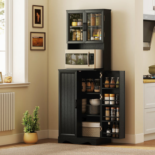 Armoire de cuisine autoportante avec portes en acrylique