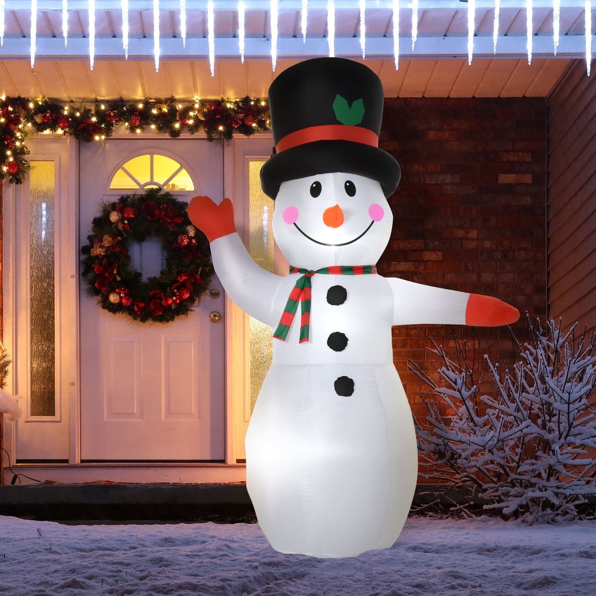 Bonhomme de neige gonflable lumineux 2,4 m
