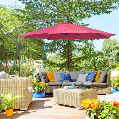 Parasol déporté patio 10 pieds cantilever avec base croisée