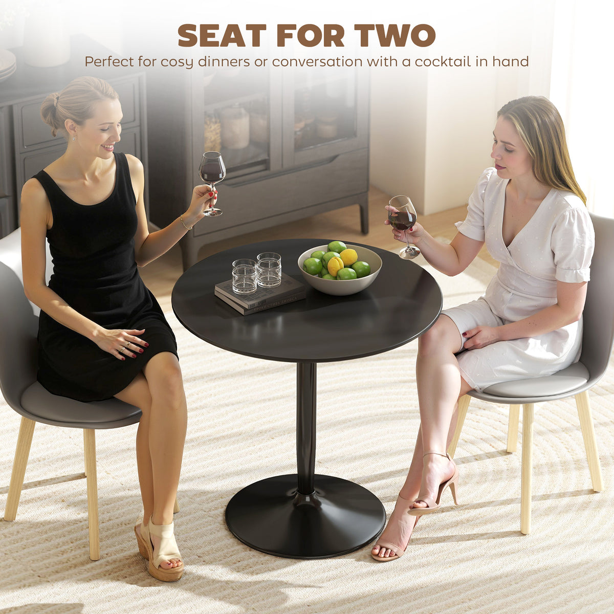 Table de cuisine ronde pour 2 personnes