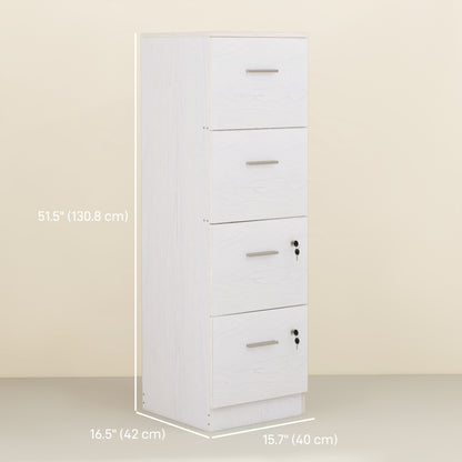 Classeur vertical de bureau verrouillable à quatre tiroirs