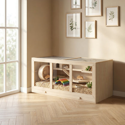 Cage pour hamster en bois
