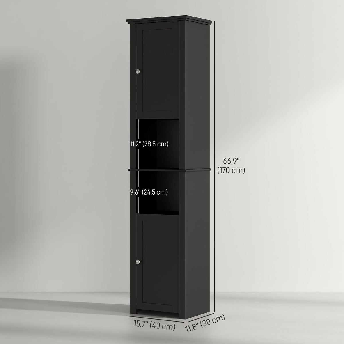 Armoire de salle de bain autoportante haute