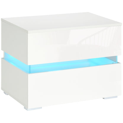 Table de chevet moderne avec éclairage LED RGB