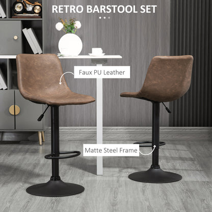 Tabourets de bar ajustables pivotants ensemble de 2