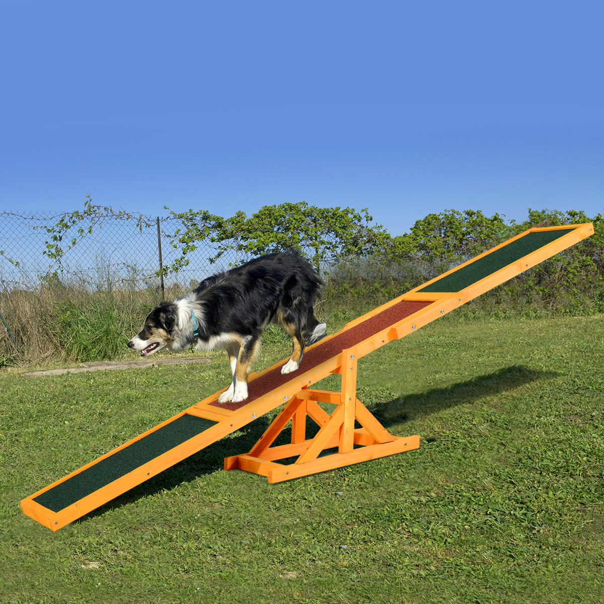 Bascule d'agilité pour chien en bois