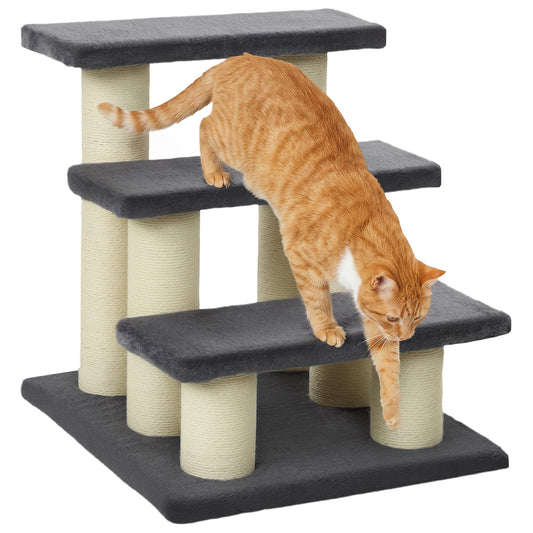 Escalier pour animaux 3 paliers griffoir etage