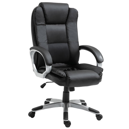 Chaise de bureau exécutive dossier haut pivotante en similicuir