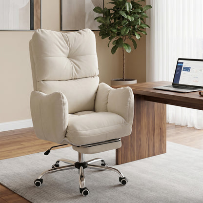 Chaise de bureau ergonomique inclinable avec repose-pieds