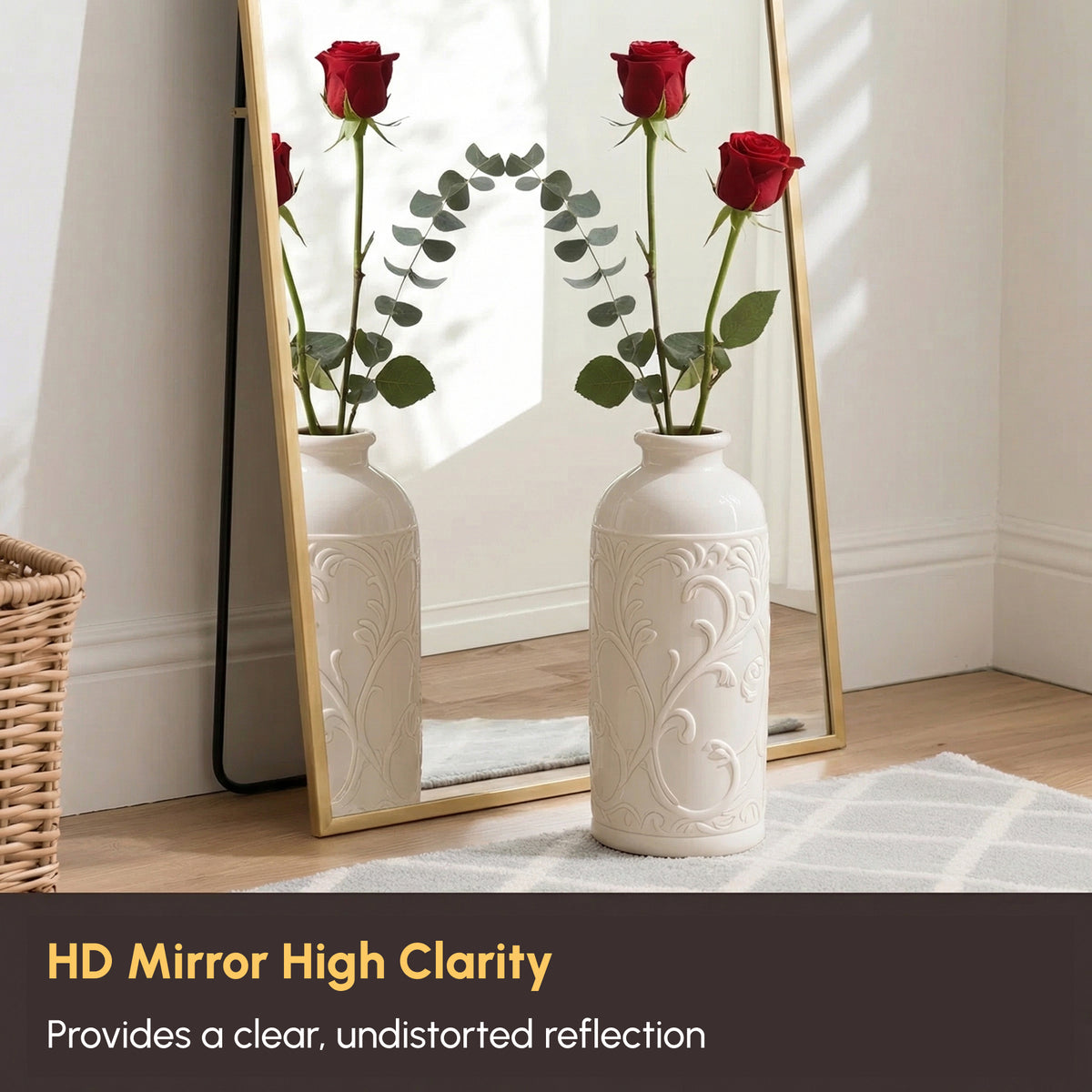 Miroir sur pied arche pleine longueur