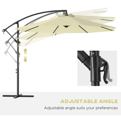 Parasol déporté patio 10 pieds cantilever avec base croisée