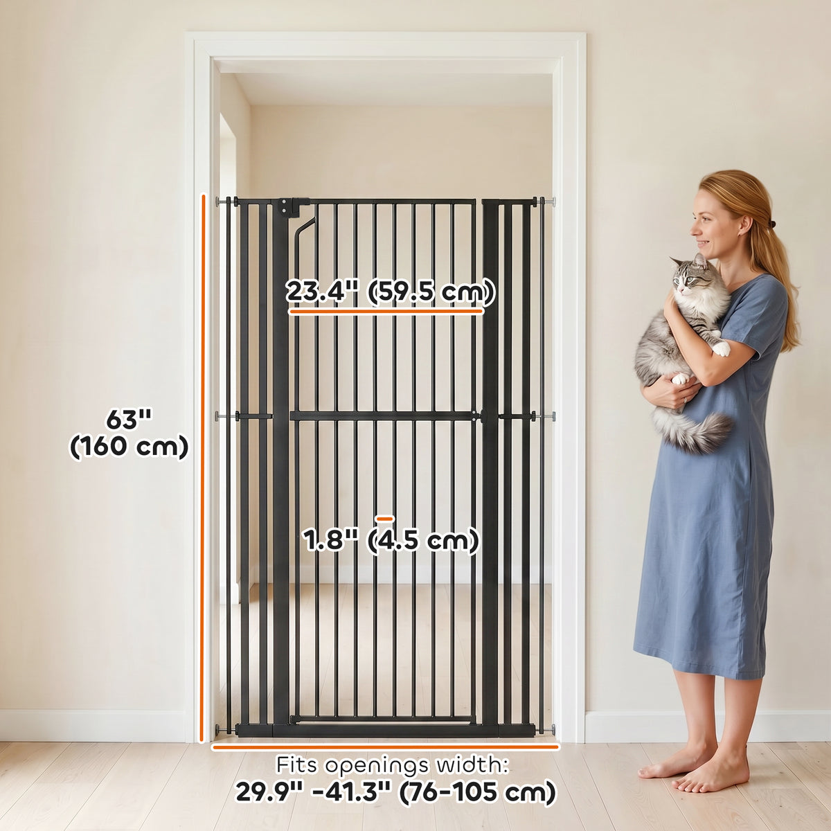 Barrière pour animaux 140 cm extra haute ajustable