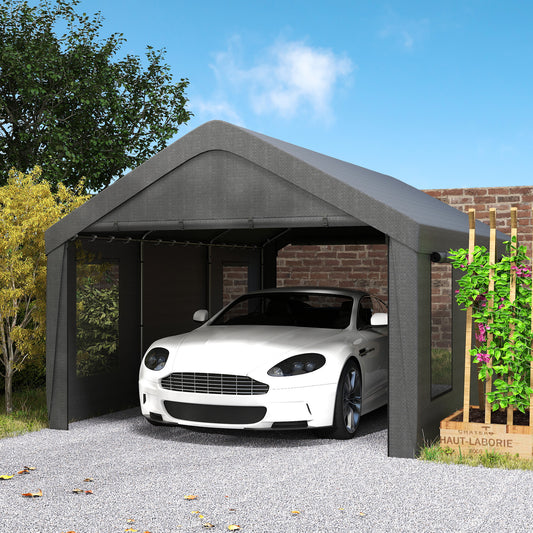 Abri auto 12x20 portes roulantes fenêtres amovibles