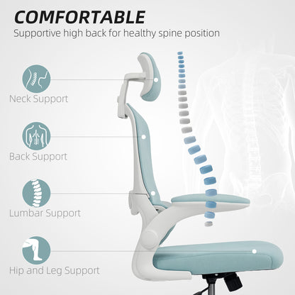 Chaise bureau ergonomique dossier haut appui-tête rotatif