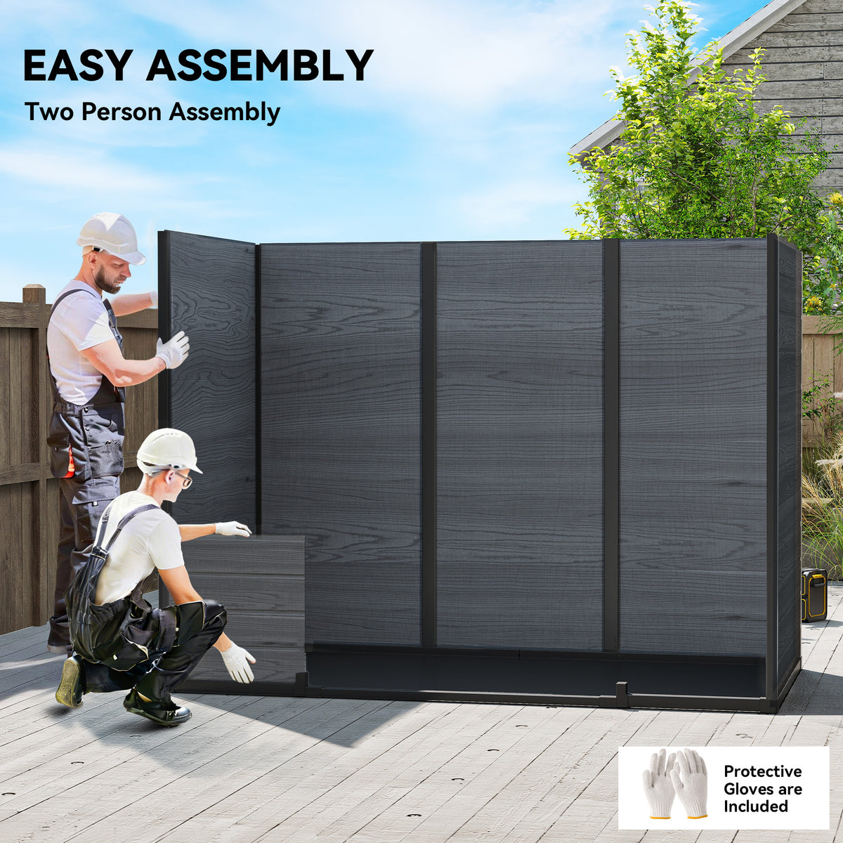 Cabanon de jardin plastique 8 x 4 pi — gris