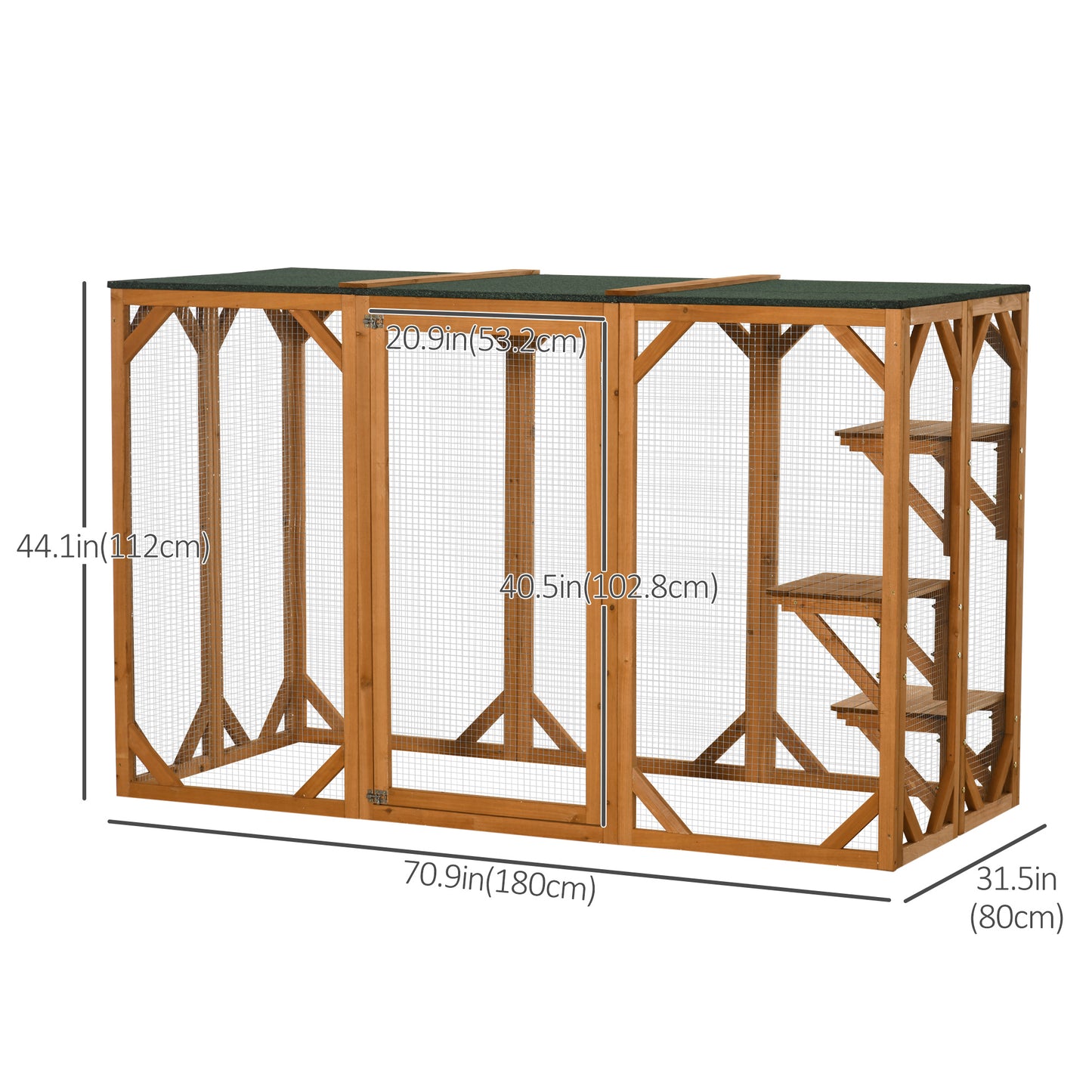 Enclos extérieur pour chat multi-niveaux 180 cm