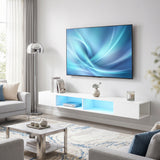 Meuble télé flottant avec éclairage RGB LED