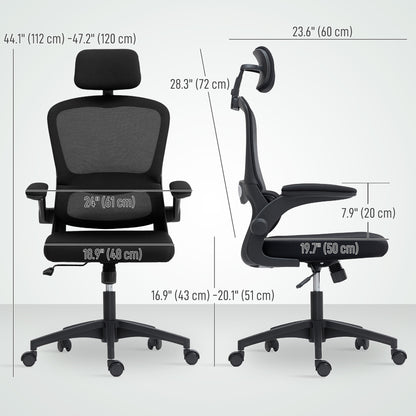 Chaise bureau ergonomique dossier haut appui-tête rotatif