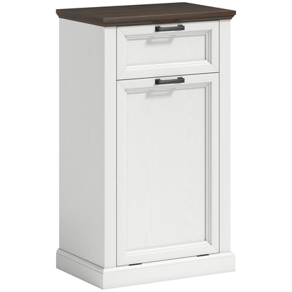 Meuble poubelle basculant 10 gallons — Blanc