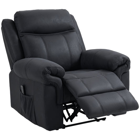Fauteuil inclinable manuel avec massage vibrant et pochettes